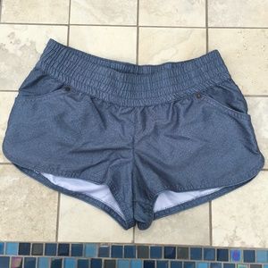 Faux denim shorts